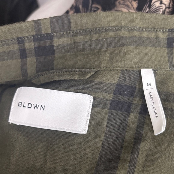 Baldwin Green and Black Plaid Casual Button Down Shirt - Picture 2 of 4